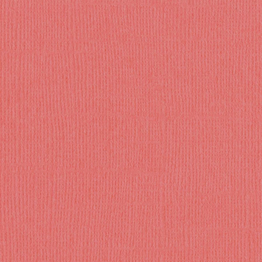 Bazzill Basics ROSELLE orange-pink cardstock - 12x12 inch - 80 lb - textured scrapbook paper
