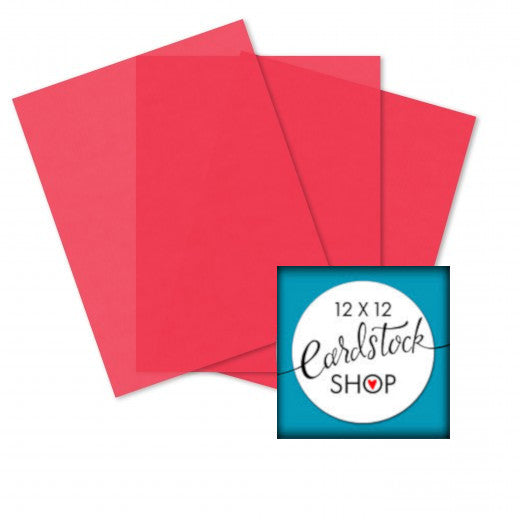 ROSE colored translucent vellum - 8½ x 11 sheets