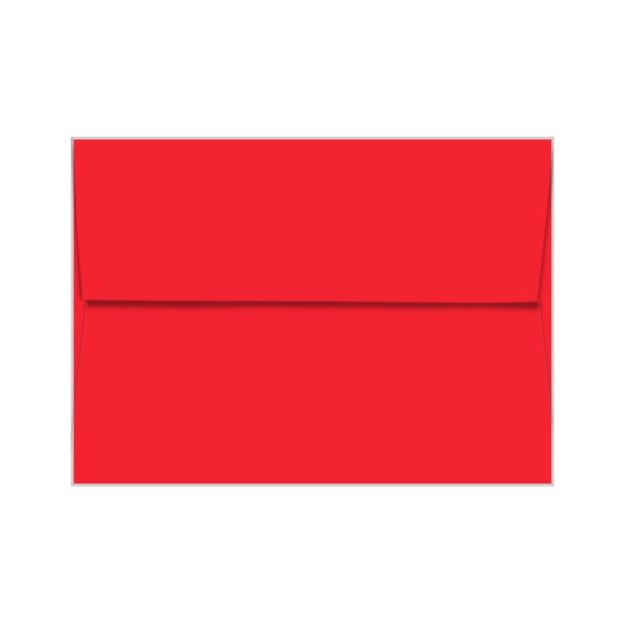 RE-ENTRY RED Neenah Astrobrights envelope with square flap