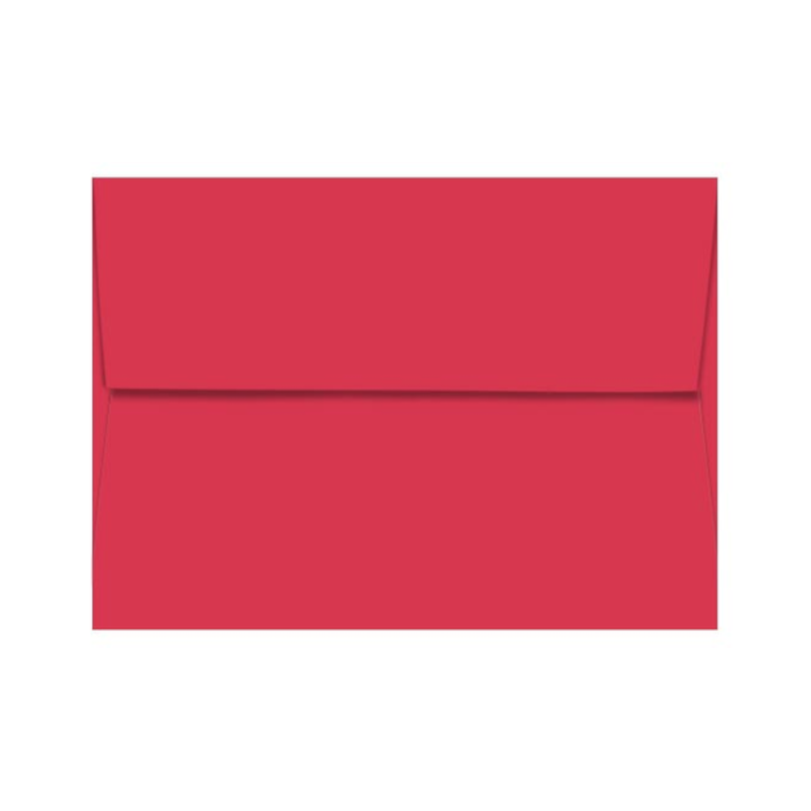 RED HOT - scarlet red Pop-Tone invitation envelope  with square flap envelope
