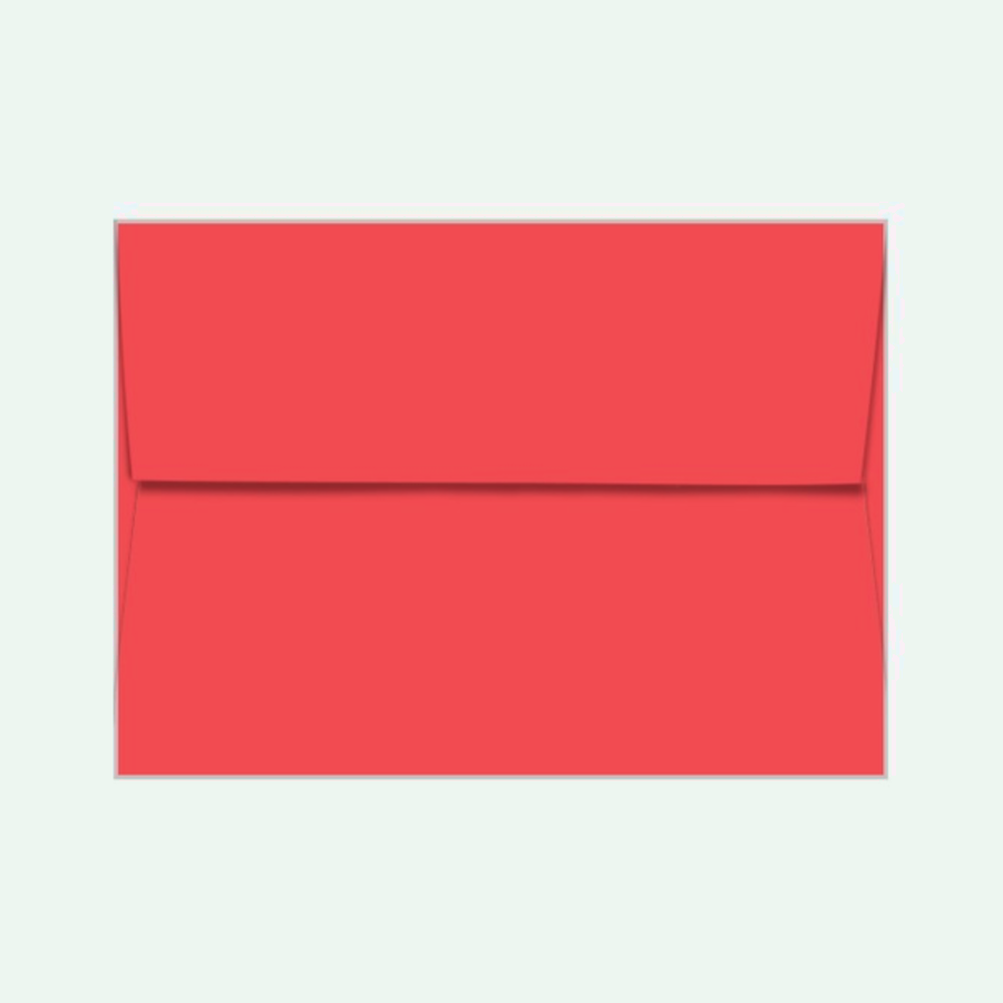 ROCKET RED Neenah Astrobrights envelope with square flap