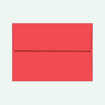 ROCKET RED Neenah Astrobrights envelope with square flap