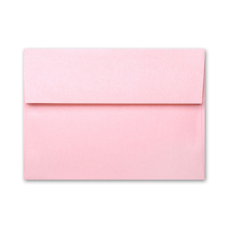 Rose Quartz - pearlescent pink Neenah Stardream Envelope square flap