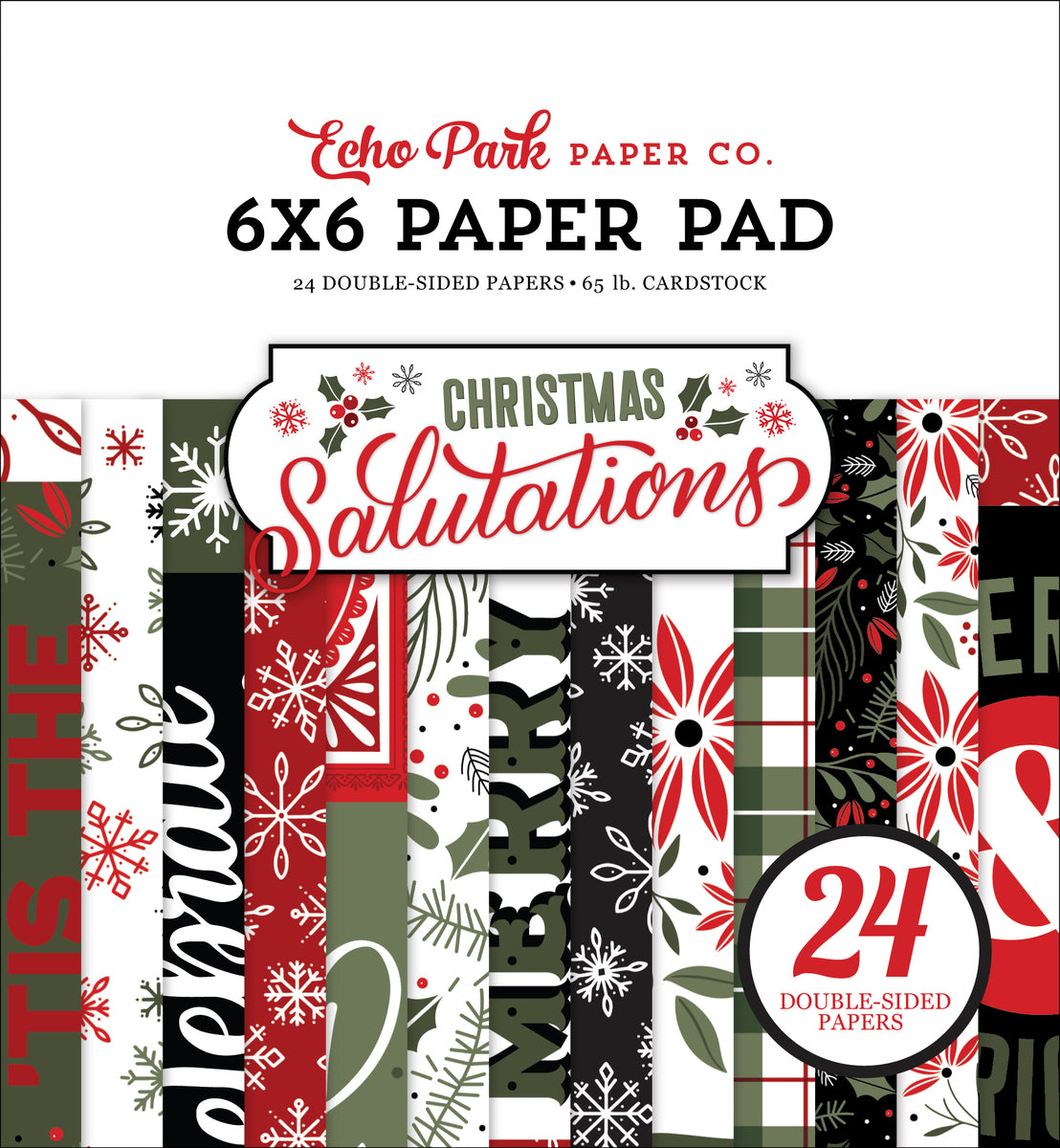 Christmas Salutations 6x6 patterned paper pad from Echo Park Paper