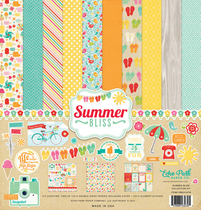 Summer Bliss - 12x12 collection kit with summer theme by Echo Park Paper