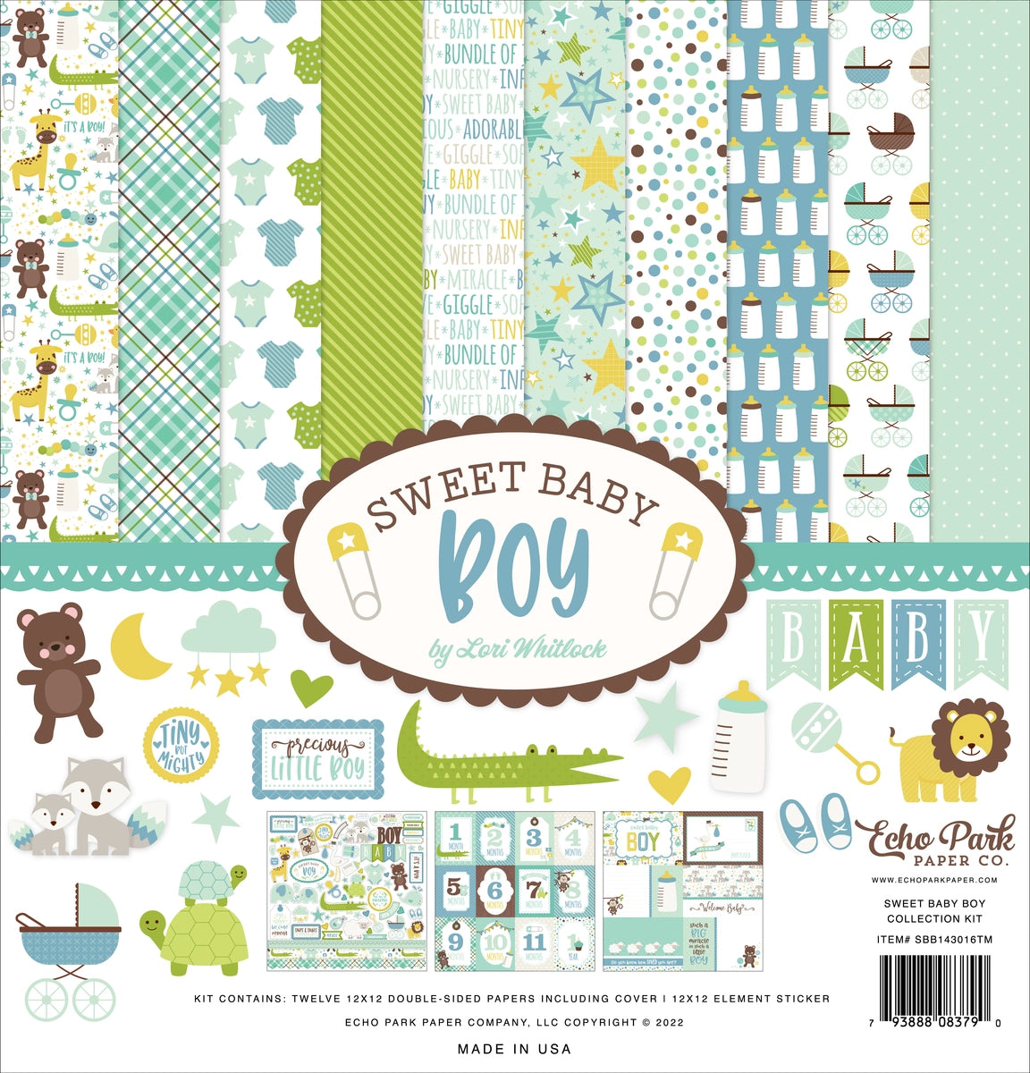 Dcwv Baby Boy Embellishments for Cards and Scrapbooks