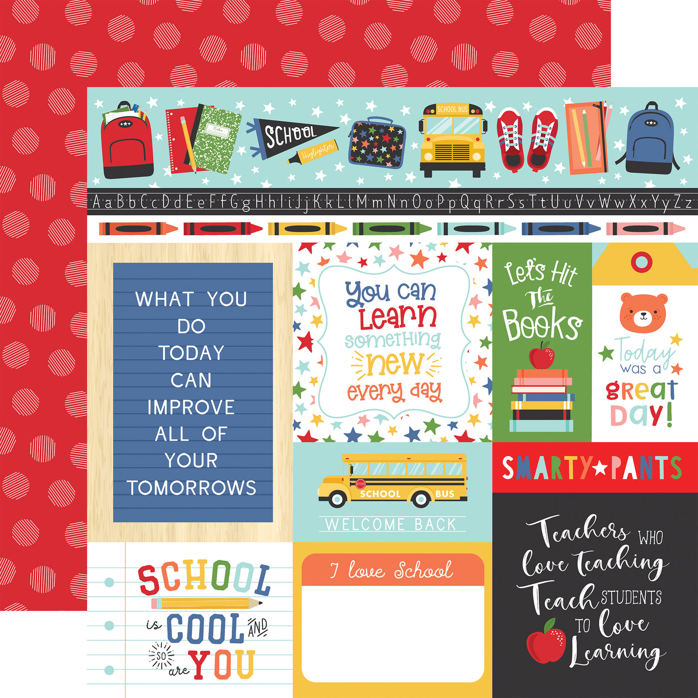 Echo Park - First Day of School Collection 12 x 12 Cardstock