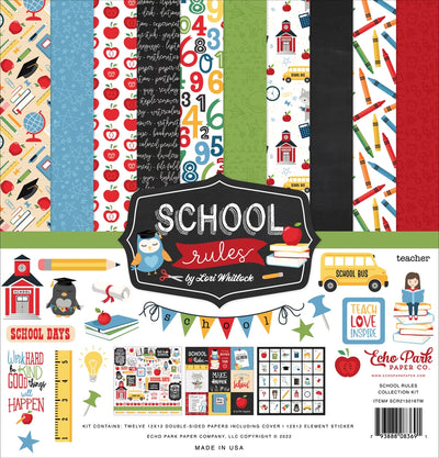 SCHOOL RULES 12x12 Collection Kit - Echo Park