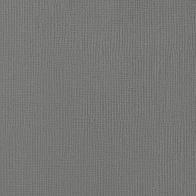 SHADOW  gray cardstock - 12x12 inch - 80 lb - textured scrapbook paper - American Crafts
