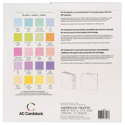 SPRING VARIETY PACK_60 sheets_textured cardstock_20 colors__American Crafts_376993_reverse