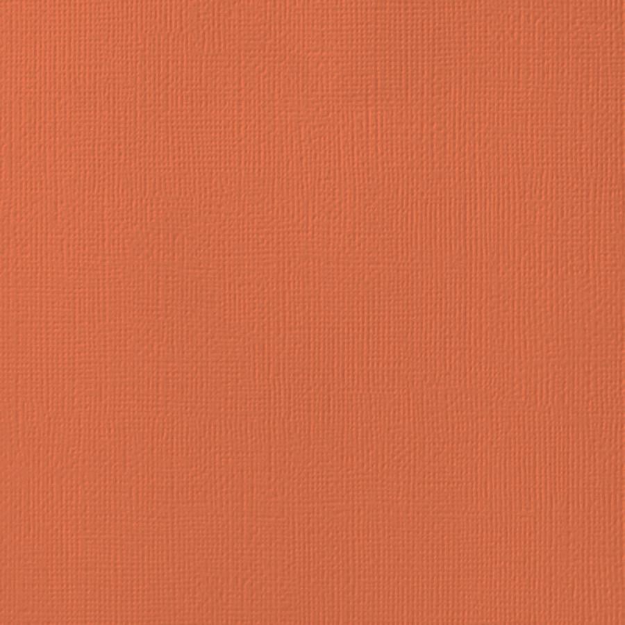 SQUASH orange cardstock - 12x12 inch - 80 lb - textured scrapbook paper - American Crafts