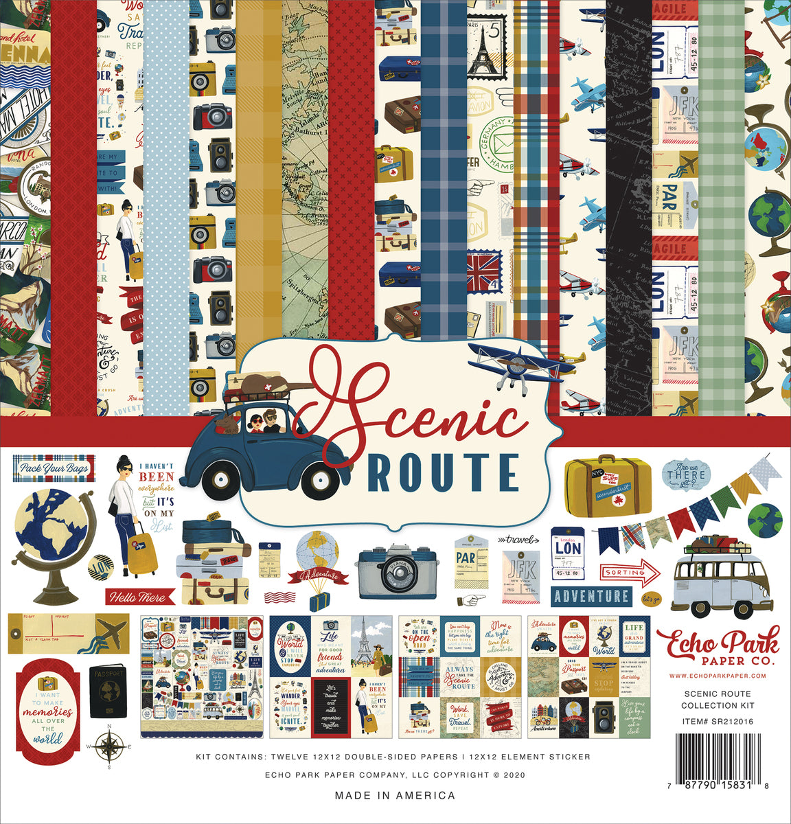 Scenic Route 12x12 collection kit from Echo Park Paper