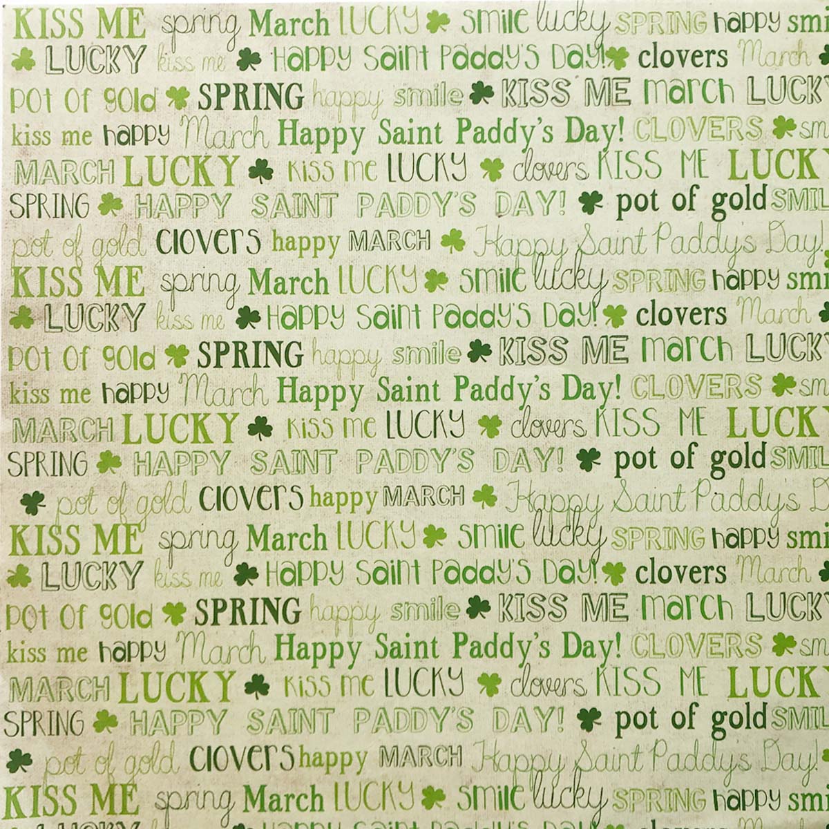 Single sided St. Patrick's Day Patterned Paper from DCWV