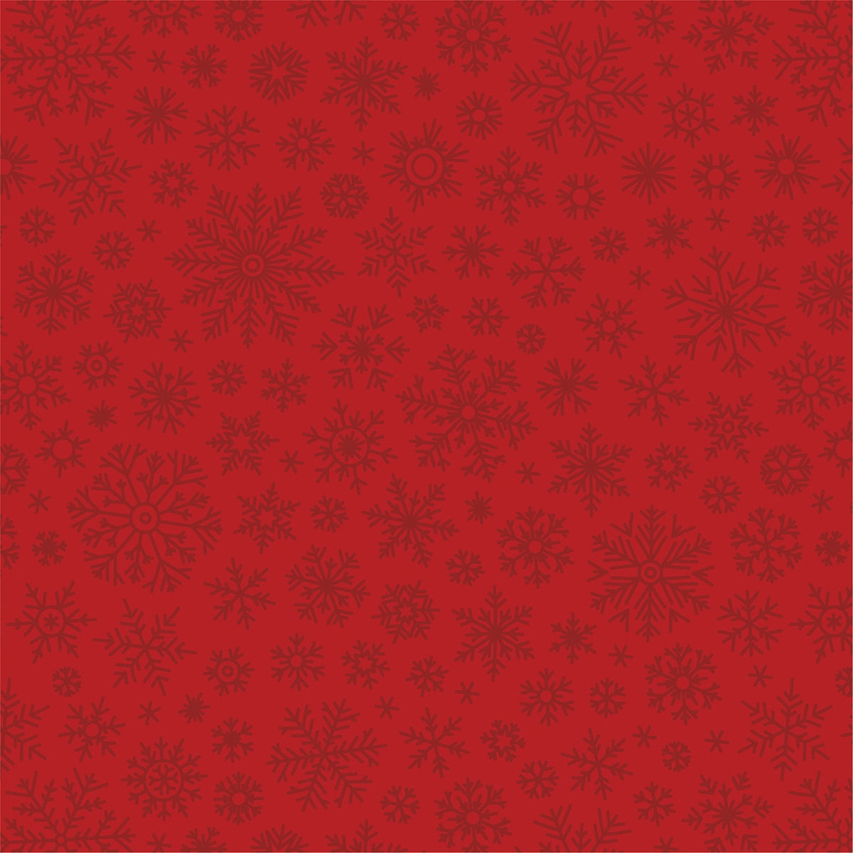 Side B - dark red snowflakes on a red background