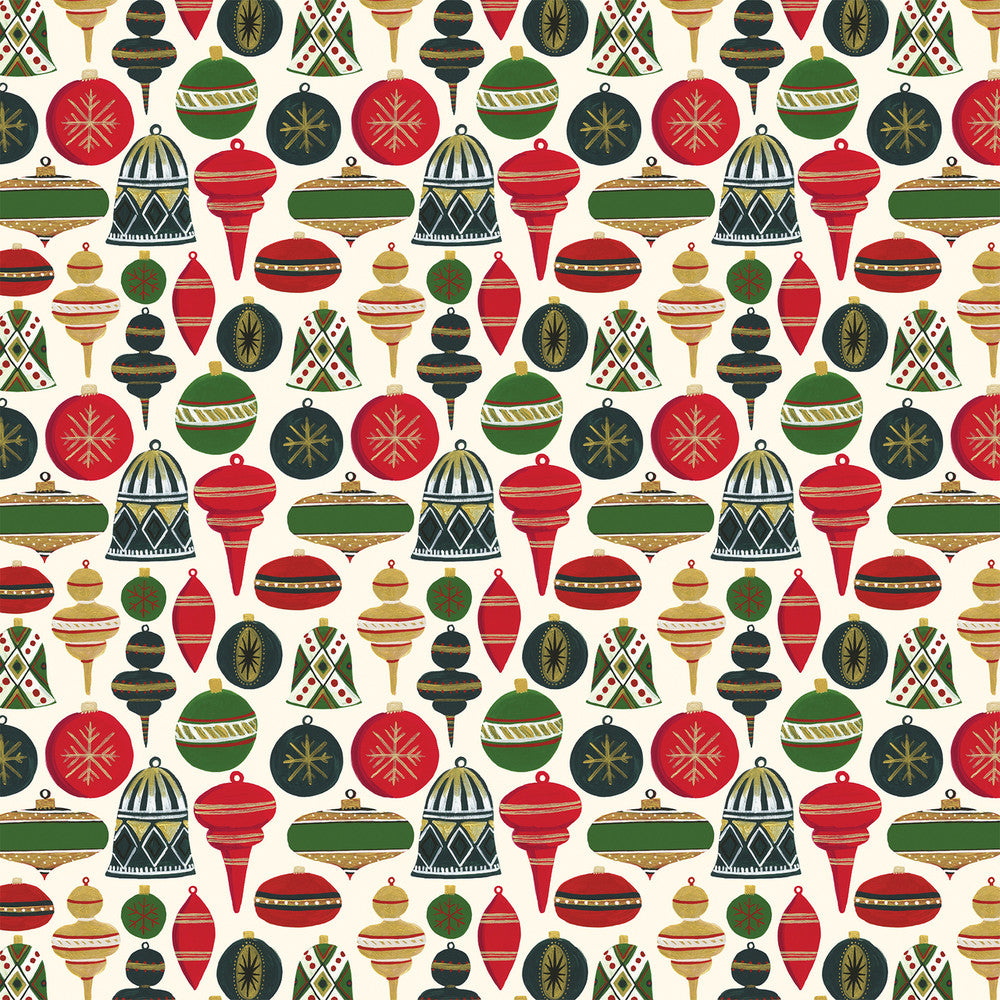 JOYFUL ORNAMENTS - 12x12 Double-Sided Patterned Paper - Echo Park