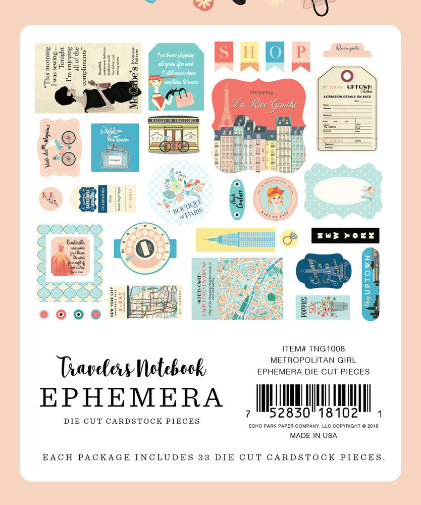 METROPOLITAN GIRL TRAVELERS NOTEBOOK Ephemera - Echo Park