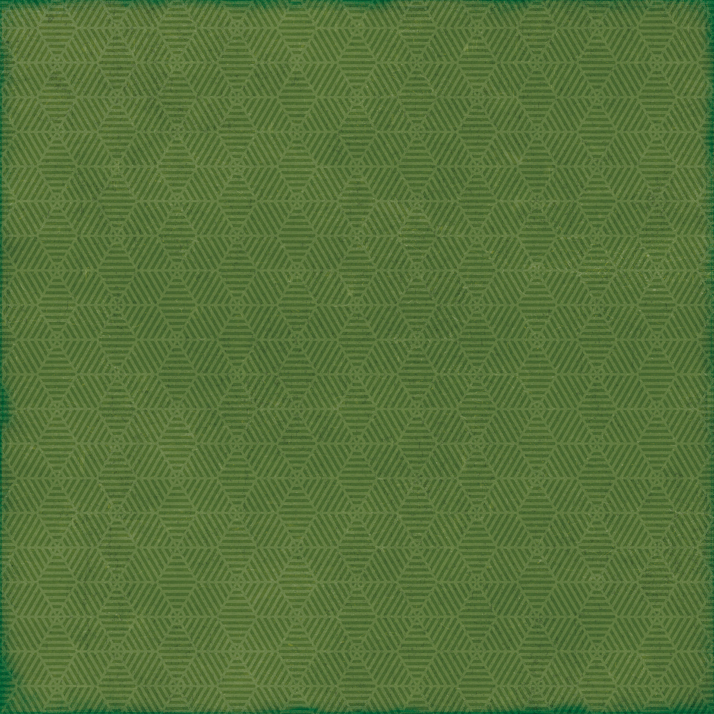 Side B - light green quilted abstract pattern on a green background