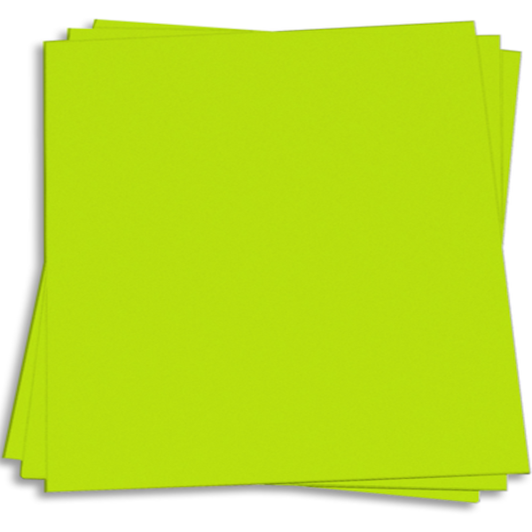 TERRA GREEN - lime green 12x12 smooth cardstock - Neenah Astrobrights collection