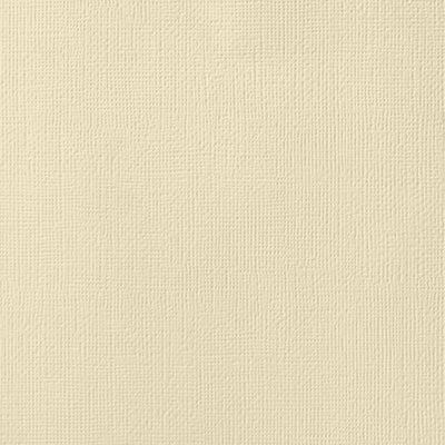 VANILLA Cardstock - 12x12 inch - 80 lb - textured scrapbook paper - American Crafts