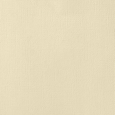 VANILLA Cardstock - 12x12 inch - 80 lb - textured scrapbook paper - American Crafts