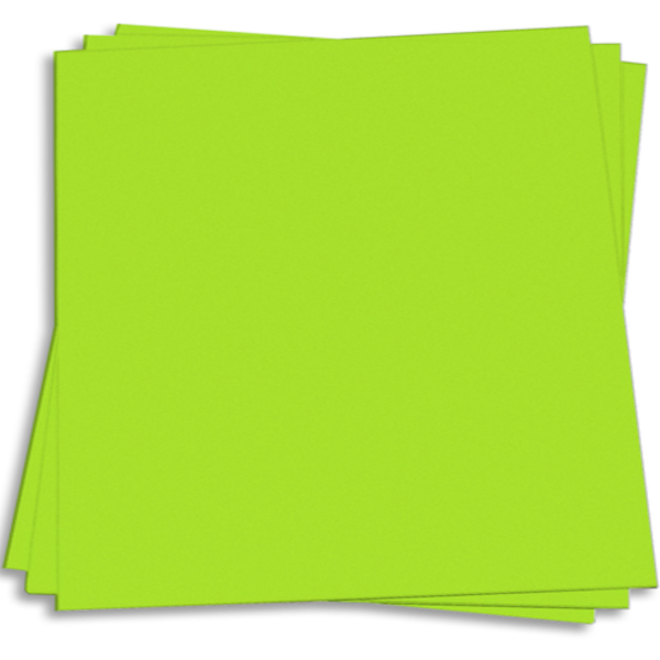 VULCAN GREEN - neon green 12x12 smooth cardstock - Neenah Astrobrights collection