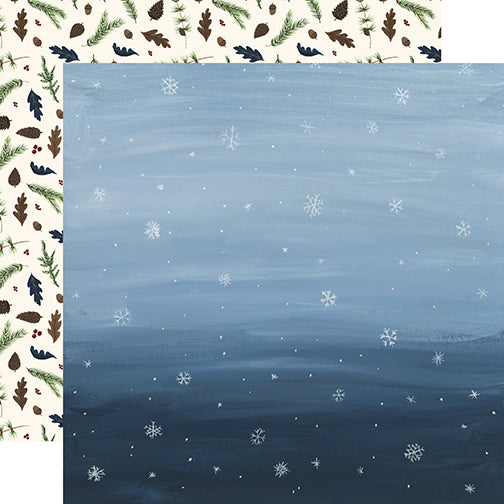 Snowy Sky - double-sided 12x12 cardstock from Warm & Cozy Collection by Echo Park Paper Co.