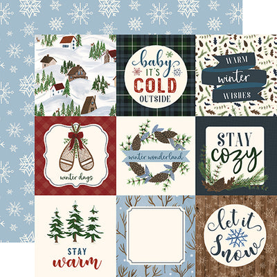 4x4 Journaling Cards - double-sided 12x12 cardstock from Warm & Cozy Collection by Echo Park Paper Co.