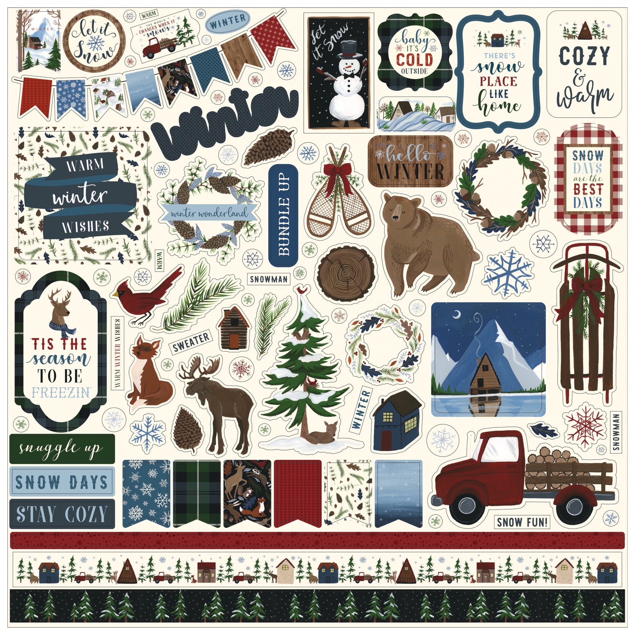 Echo Park Collection Kit 12x12 A Cozy Christmas