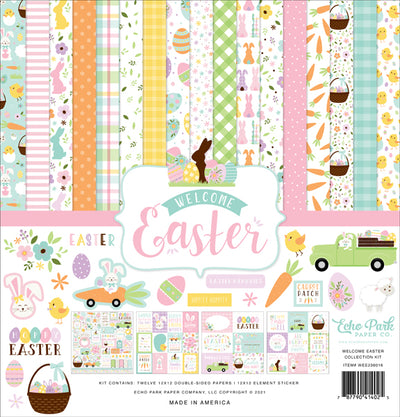 Twelve double-sided designer sheets with the perfect designs to celebrate the Easter season. Easter-related images and phrases. 12x12 inch textured cardstock.