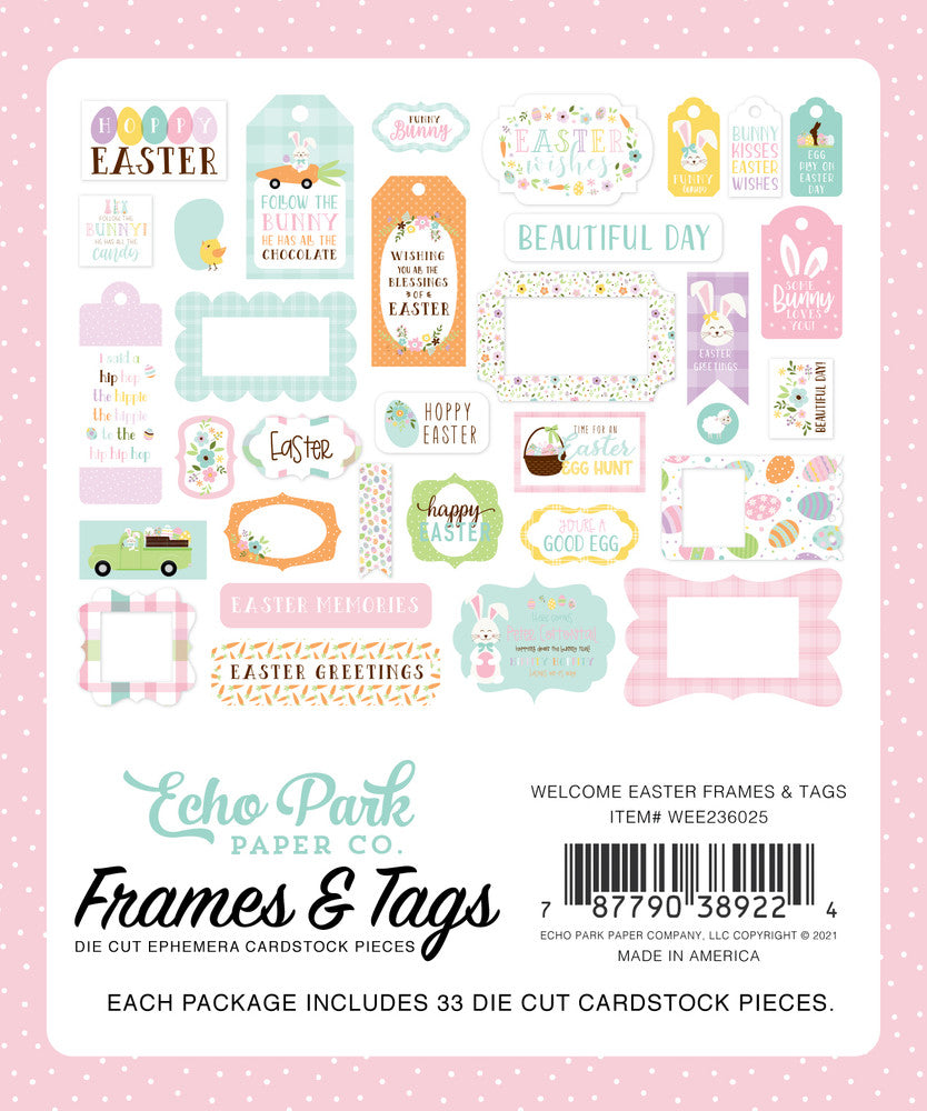 WELCOME EASTER Frames & Tags - Echo Park