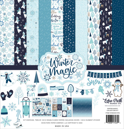 Winter Magic 12x12 collection kit and element sticker from Echo Park Paper