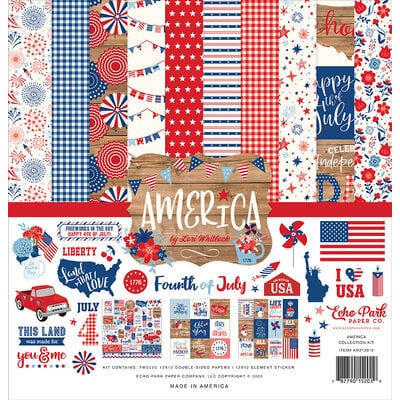 America Collection 12" x 12" Kit designed by Lori Whitlock for Echo Park