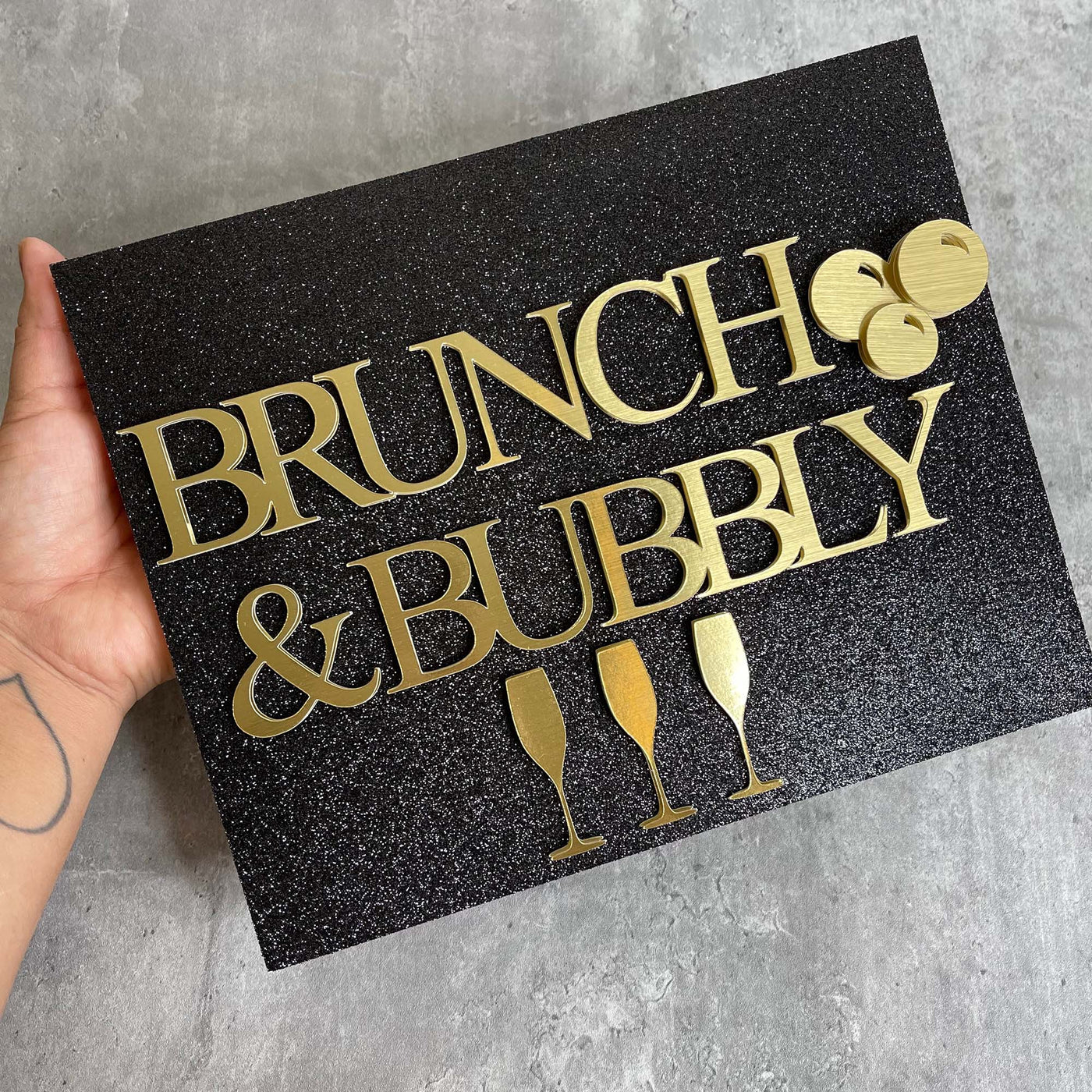 brunch and bubbly glitter cardstock and brushed metallic cardstock