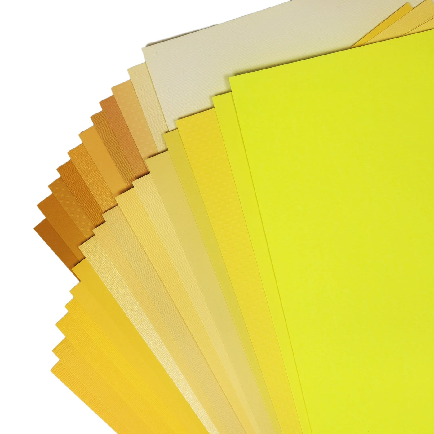 This sampler has one sheet of each Yellow Bazzill cardstock we carry. 