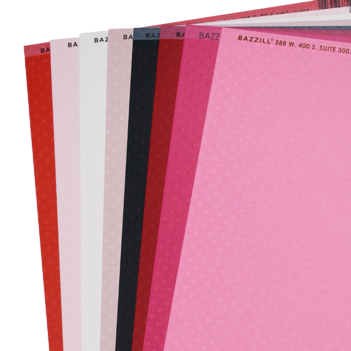 Curated Valentine inspired colors of Dotted Swiss cardstock