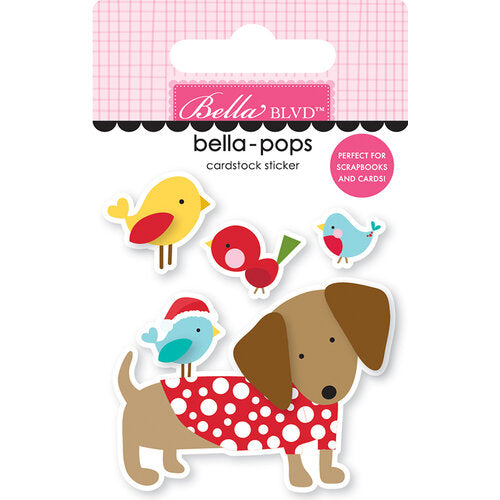 This adorable little Dachshund Bella-pop is perfect for cardmaking, scrapbook pages, journals, tags, and more.