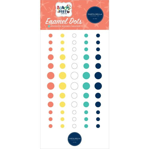 Enamel Dots from the Beach Party Collection by Carta Bella Paper will add an artist's touch to your cards and craft projects. Package includes 60 enamel dots in a range of sizes in bright summer colors.