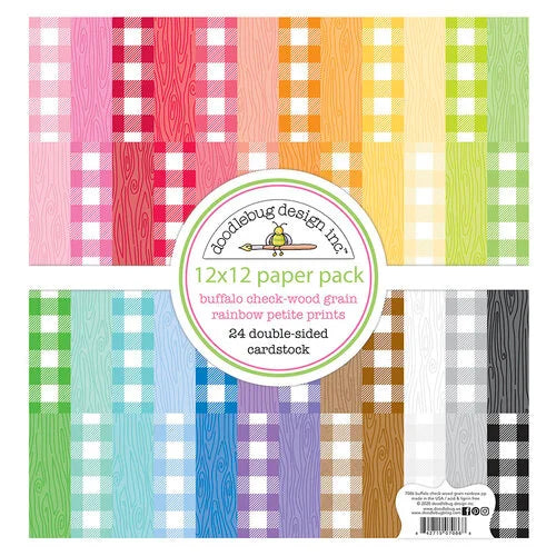 This petite prints collection includes fun colors like green, red, yellow, blue, pink, and more. In addition, there are woodgrain prints and buffalo plaid.