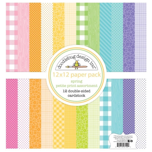 This 12" x 12" double-sided paper pack is part of the Spring Collection from Doodlebug Design. 