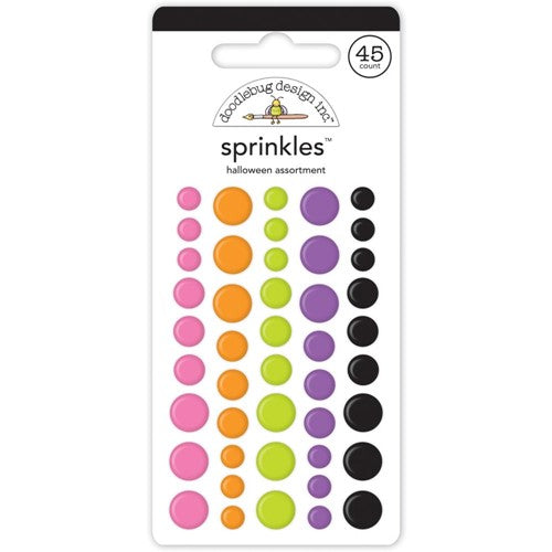 45 count dots in three sizes-small, medium, large, and five colors Includes pink, orange, lime green, purple, and black