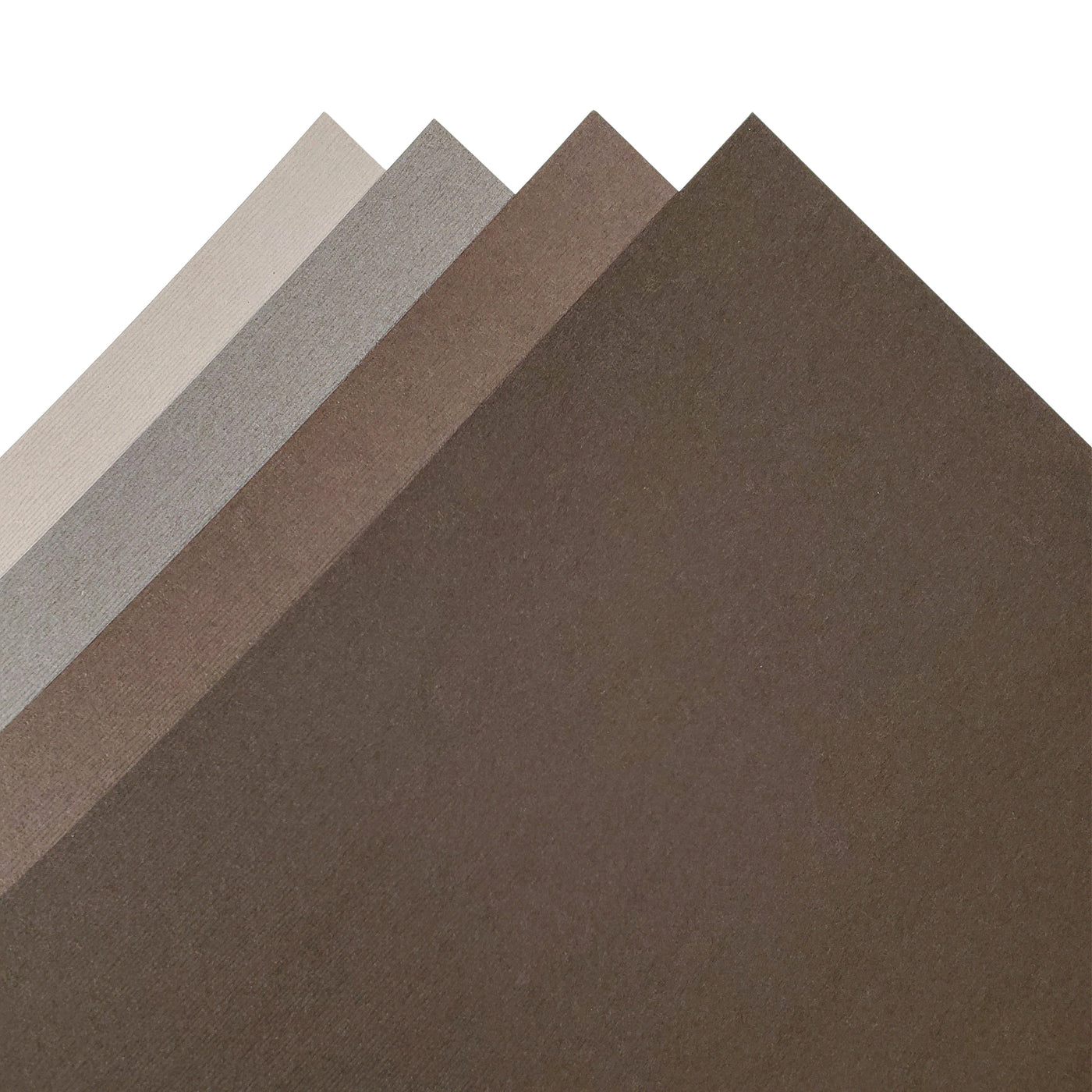 The Dusk monochromatic assortment includes three (3) each of four (4) shades of brown colors of Bazzill textured cardstock.