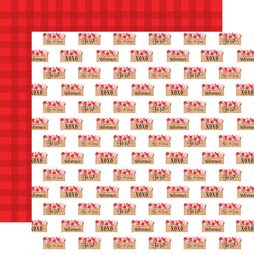 Multi-Colored (Side A - rows of flower boxes on a white background, Side B - red on red  plaid)