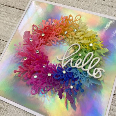 RAINBOW HOLOGRAPHIC Foil Board - 12x12 Bazzill Specialty Cardstock