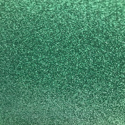 Cardstock paper coated with a thick layer of fine green glitter.