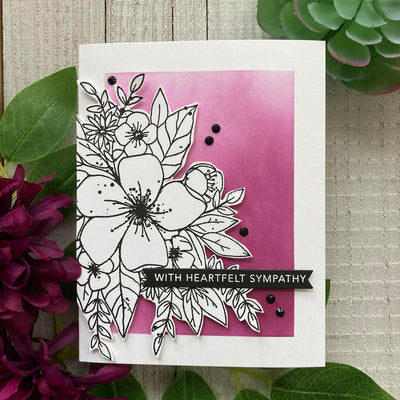 handmade card with an inked background using Neenah Classic Crest cardstock