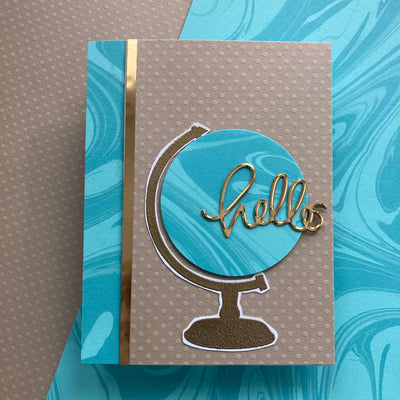 ROBIN'S EGG Marble - 12x12 Cardstock - Bazzill Trends