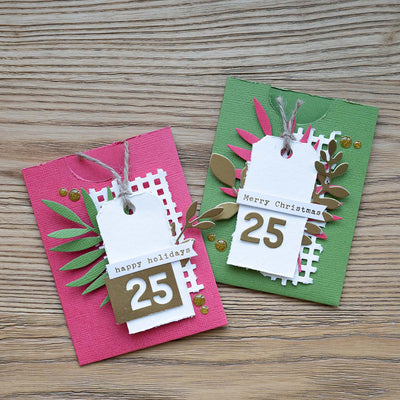 cardstock gift card holders using American Crafts Christmas Variety Pack