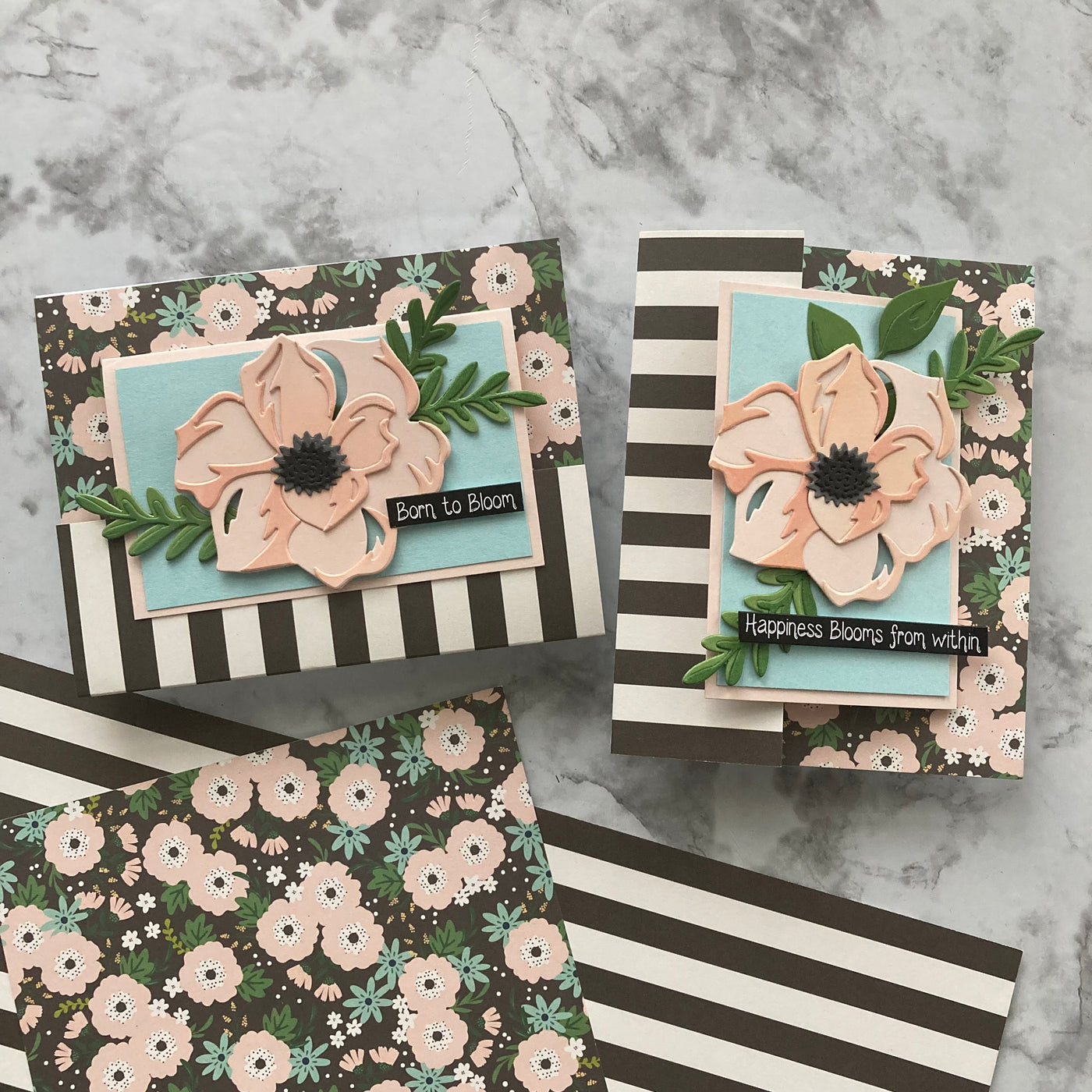 Fun Fold Cards featuring American Crafts Bloom Patterned Paper