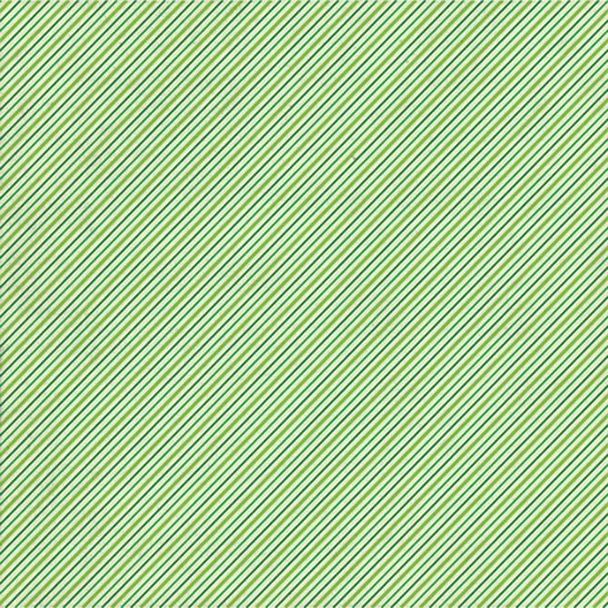 St. Patrick's themed slanted stripes in a variety of vibrant greens against a pale green background. Printed on one side