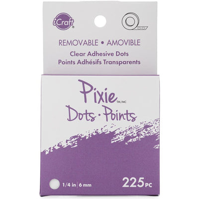 iCraft Pixie Dots are small but mighty clear removable adhesive dots.
